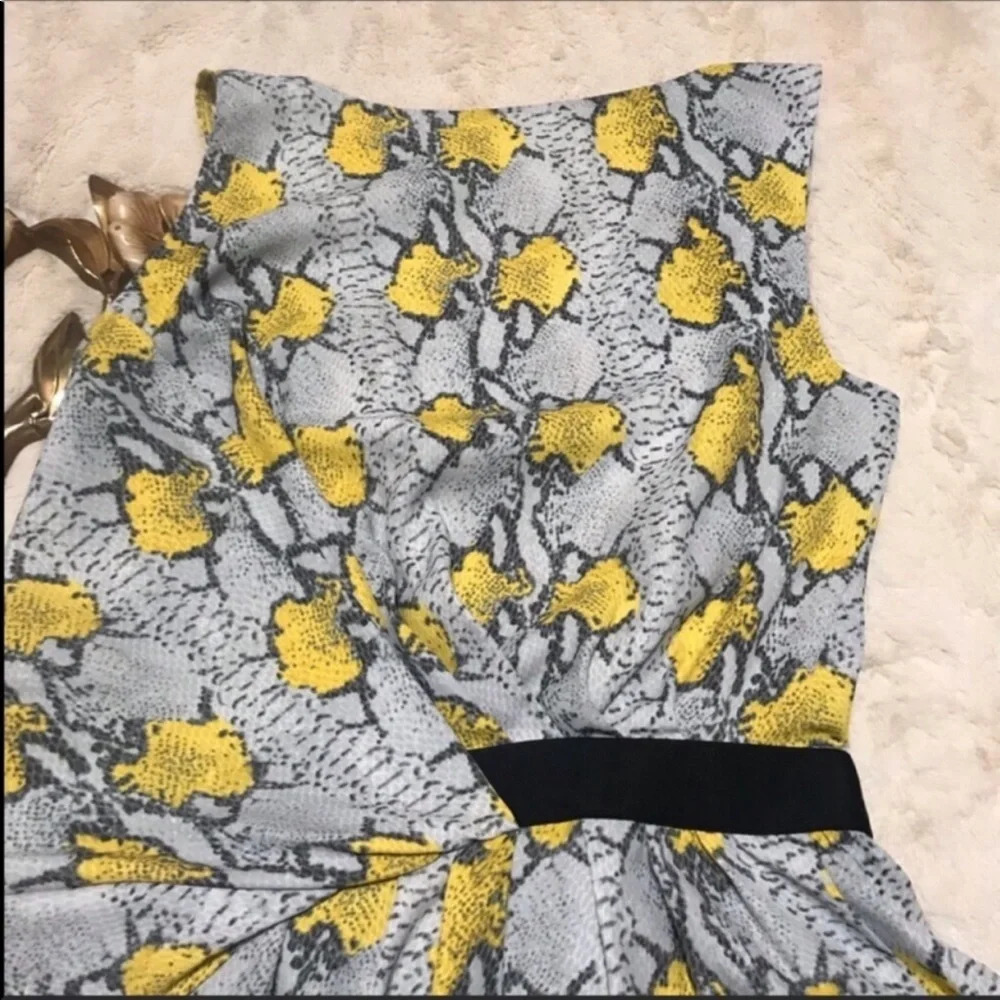Snake Print Faux Wrap Dress - Picture 10 of 10